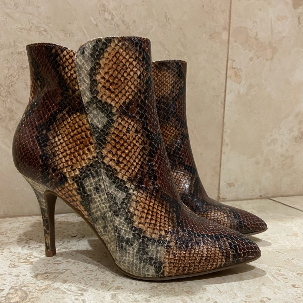 Faux Snake Skin  Booties
